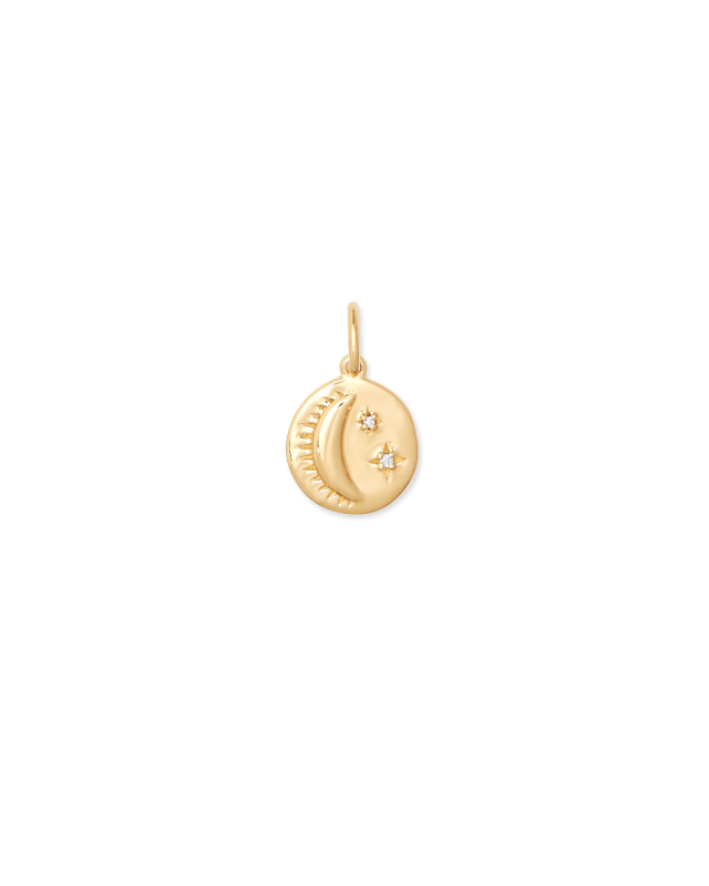 Celestial Coin Charm in 18k Gold Vermeil image number 0.0